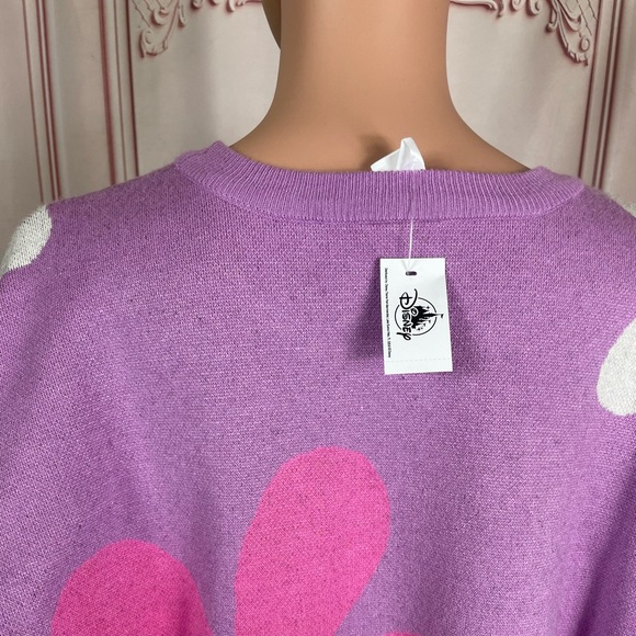 Disney Parks Daisy Duck Purple Sweater Adults Size  3X Flowers Pullover Knit - Picture 8 of 8